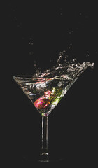 martini cocktail splash