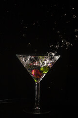 martini cocktail splash