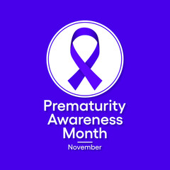 Vector illustration on the theme of Prematurity awareness month observed each year during November.