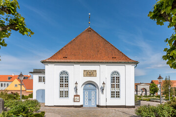 Fototapeta na wymiar sct. michaelis white church in Fredericia
