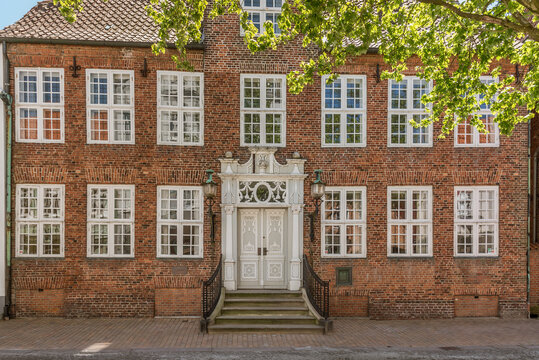 An old red Brick-House from 1672 in T&oslash;nder, Denmark