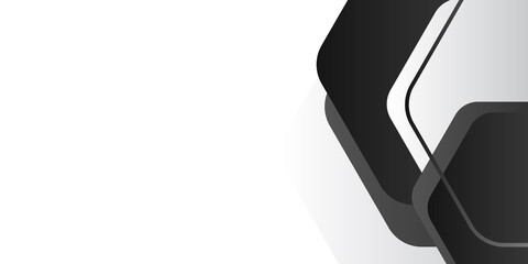 Fototapeta premium Grey black white abstract background geometry shine and layer element vector 