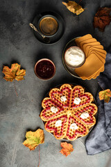 traditional norwegian dessert waffles 