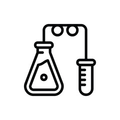 Chemist Research and Experiment Icon Logo Illustration Vector Isolated. Science and Laboratory Icon. Editable Stroke and Pixel Perfect.
