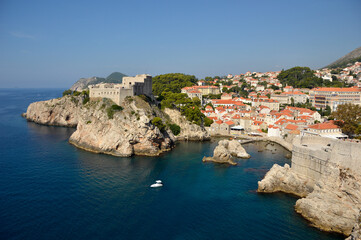 Fototapeta na wymiar Dubrovnik Croatia old town seen from the city walls