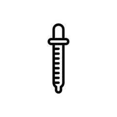 Eyedropper, Pipette Icon Logo Illustration Vector Isolated. Science and Laboratory Icon. Editable Stroke and Pixel Perfect.