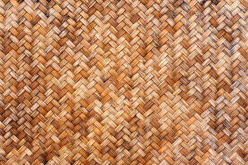 Traditional handcraft woven bamboo texture for background.