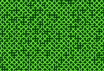 green bicolor diagonal network with crossroads repeatable pattern, arabic, indian spirit