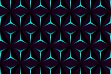 Volumetric polygonal black pattern. Vector luxury abstract black background. Dark horizontal modern dynamic fond. Repeating geometric.