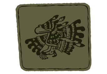 Indian art. Totem symbols. Vector template for logo and illustrations.