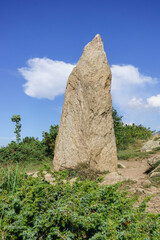menhir de Bassouse, sendero arqueologico de Eyne, pirineos catalanes, comarca de Capcir, Francia