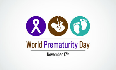Vector illustration on the theme of World Prematurity day observed each year on November 17th across the globe.