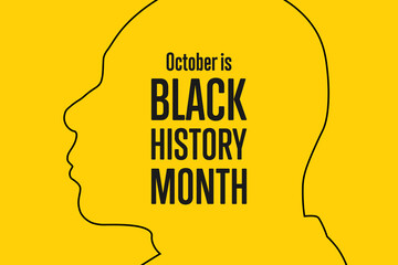Black History Month. Holiday concept. Template for background, banner, card, poster with text inscription. Vector EPS10 illustration.