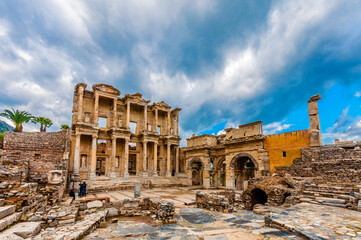 Fototapeta na wymiar The Celsus Library of Ephesus Ancient City