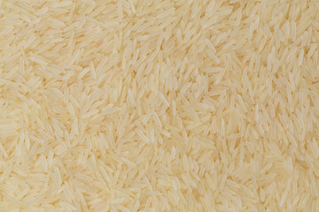 White rice in studio on white