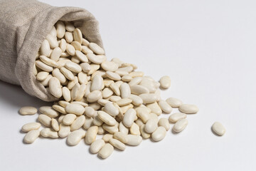 Many white color of haricot beans