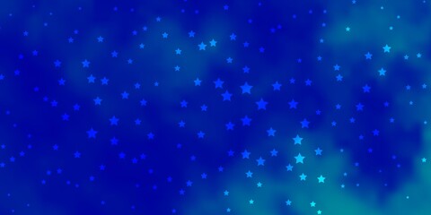Naklejka na ściany i meble Dark BLUE vector template with neon stars. Colorful illustration with abstract gradient stars. Pattern for wrapping gifts.