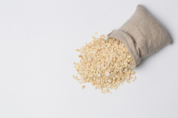 Oat porridge flakes at studio