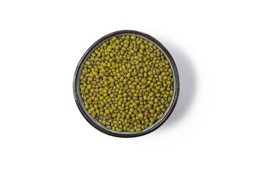 Many green mung beans