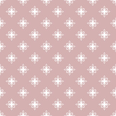 Floral vector ornament. Seamless abstract classic background with flowers. White pattern with repeating floral elements. Ornament for fabric, wallpaper and packaging