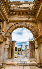 Fototapeta premium The Gate of Mazeus and Mythridates in Ephesus Ancient City