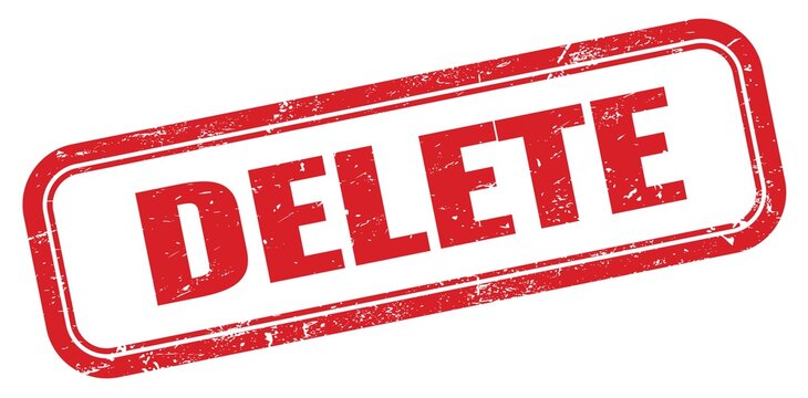 DELETE red grungy rectangle stamp.