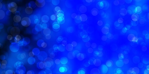 Light BLUE vector background with bubbles.