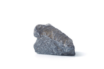 Stone isolated on white background with soft shadows.