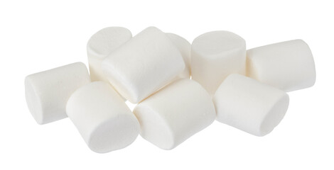 Marshmallow isolated on white background with clipping path and full depth of field