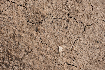 Dried cracked earth soil ground texture background.