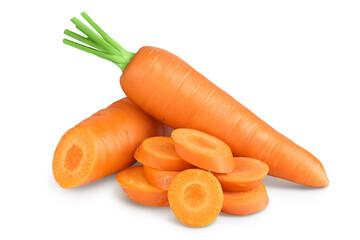 Carrot isolated on white background with clipping path and full depth of field