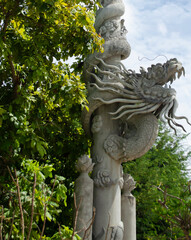 Ancient mystical oriental stone Dragon