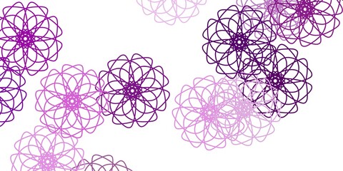 Light purple vector natural layout with flowers.