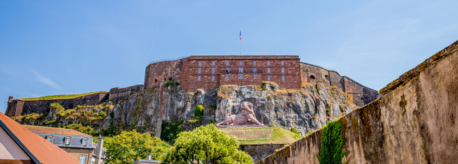 Panorama du lion de Bartholdi de Belfort