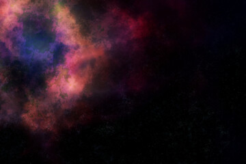 colorful stars nebula with cloud texture and background