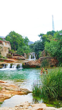 La Pesquera poza o piscina natural en Beceite, Teruel, Arag&oacute;n, Espa&ntilde;a, Europa
