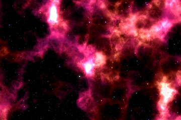 colorful stars nebula with cloud texture and background
