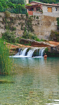 La Pesquera poza o piscina natural en Beceite, Teruel, Arag&oacute;n, Espa&ntilde;a, Europa
