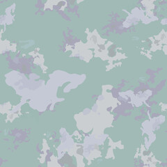 Forest camouflage of various shades of green, violet and grey colors