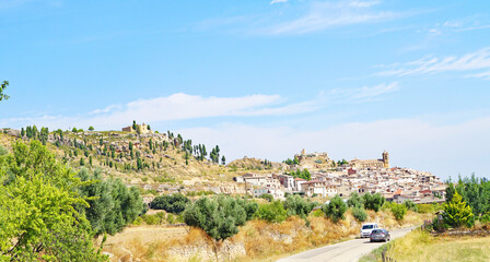 Fototapeta na wymiar Panorámica de La Fresneda en Teruel, Aragón, España, Europa 