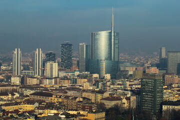 Fototapeta premium Skyline of Isola area in Milan