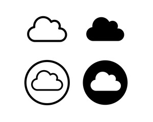 雲、クラウドのアイコンのセット／ビジネス／曇り／情報／共有／データ／インターネット／ドライブ