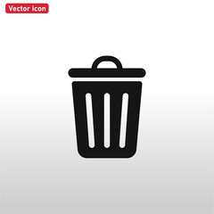 Trash can icon . Garbage sign