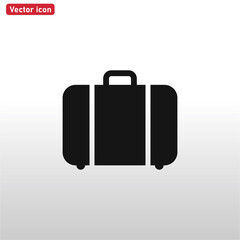 Suitcase icon vector . baggage sign