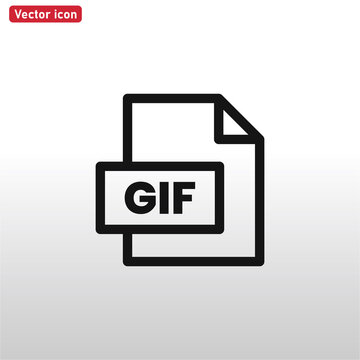 Gif File icon vector . Gif sign