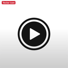 Play icon vector . Play button