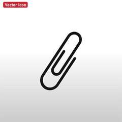 Obraz premium Paper Clip icon vector . Paperclip sign