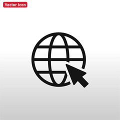 Go to Web icon vector . network sign