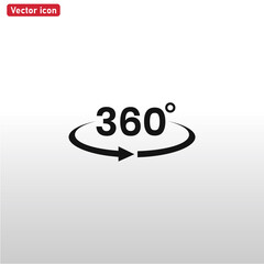 360 degree icon vector eps 10