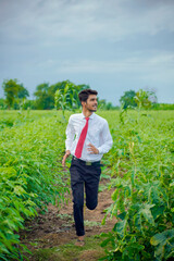 Fototapeta premium Indian man enjoys in nature